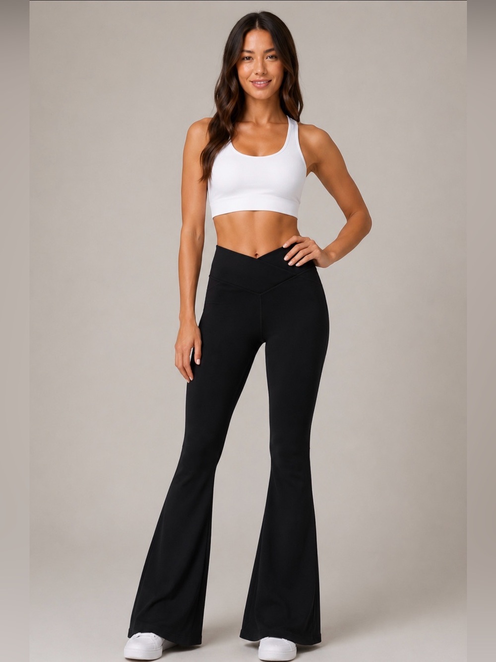 Aerie Real Me High Waisted Crossover Super Flared Pants